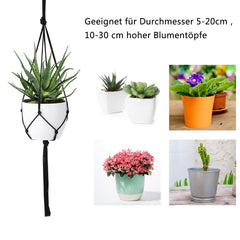 Different sizes of Augshy Macramé Plant Hangers displayed together