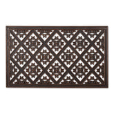 DII Brown Diamond Lattice Doormat front view 18x30