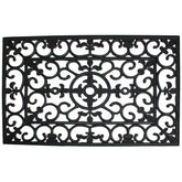 DII Rubber Doormat 24x36 wrought iron front view