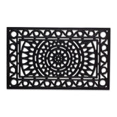 DII Rubber Doormat Sun Scroll front view