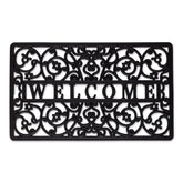 DII Rubber Doormat Welcome Scroll design front view