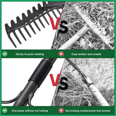 DIIG 77'' Bow Rake metal head close-up