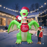 DILENK 9 FT Christmas Dinosaur Inflatable Decoration front view