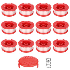 Dilsuaco 14pcs String Trimmer Spool Line with cap and spring