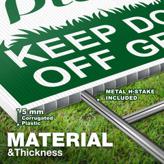 DIMARONGTON Keep Dogs Off Grass Sign with H-stakes