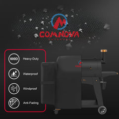 Dimensions of Comnova grill cover for Pit Boss Austin XL on measuring tape