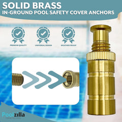 Dimensions of Poolzilla anchors showing 1-5/8 inch length