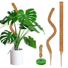 Dimpoo 2 pack 35.4 inch moss pole with jute ropes and green tape