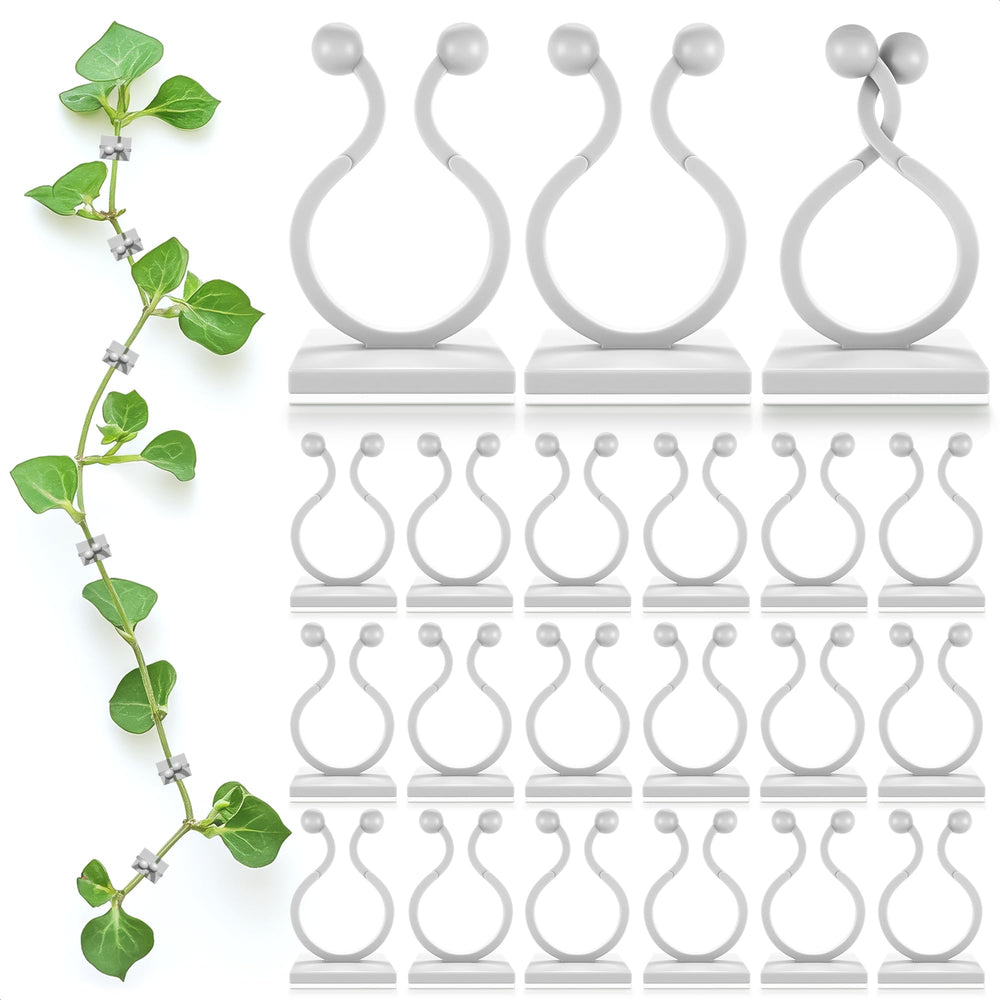 DIMROM plant clips for climbing plants, white, front view