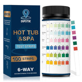 DIPSTIK 6-in-1 Pool Test Strips front view with packaging