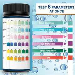 DIPSTIK test strips showing colour chart