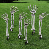DIYDEC Halloween Skeleton Arm Stakes set of 6 gray white