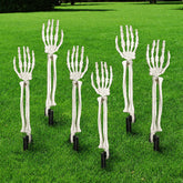 DIYDEC Halloween Skeleton Arms Decor, 6PCS set displayed outdoors