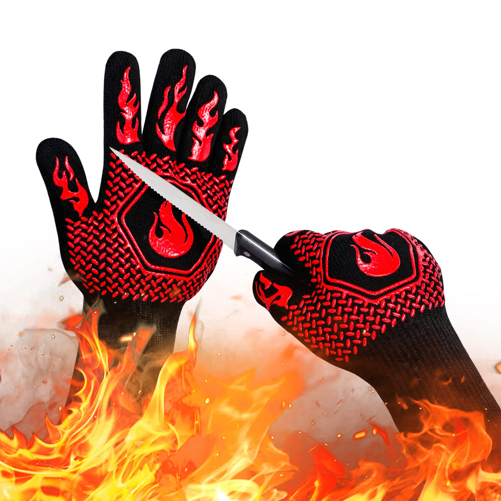 DKHDBD BBQ Gloves in red, front view