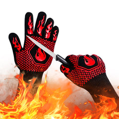 DKHDBD BBQ Gloves in red, front view