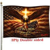 DKJOAZ 250th Anniversary USA flag front view with vivid colors