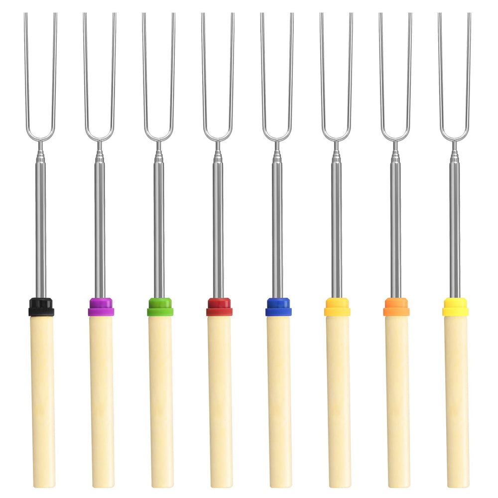 DkOvn marshmallow roasting sticks set with colourful handles