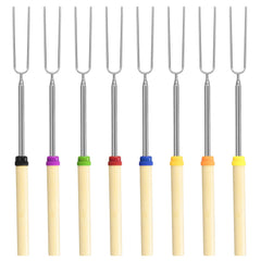 DkOvn marshmallow roasting sticks set with colourful handles