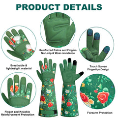 DLY Garden Gloves showing the rose pattern design