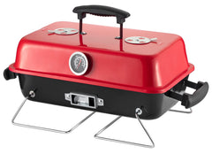 DNKMOR Portable Charcoal Grill red model front view