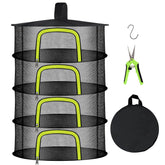 Doacpcr 4-Layer Hanging Herb Drying Rack front view