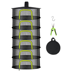 Doacpcr 6-Layer Hanging Herb Drying Rack front view