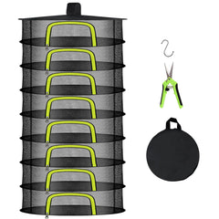 Doacpr 8-Layer Hanging Herb Drying Rack front view