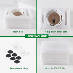 Docrin Ceramic Plant Pot with honeycomb texture and drainage hole