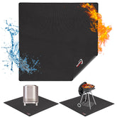 DocSafe 40-inch square fire pit mat front view in black