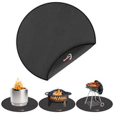 DocSafe 48-inch round fire pit mat black front view