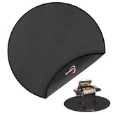 DocSafe 60x60 inch round fire pit mat black front view
