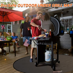 DocSafe fire pit mat showcasing four-layer construction