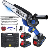 DocSmart 8 Inch Mini Chainsaw in Navy Blue, front view