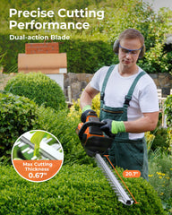 DocSmart hedge trimmer showing 180° adjustable head