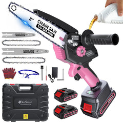 DocSmart Mini Chainsaw front view with 8-inch guide bar