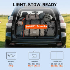 DOKIO 100W solar panel unfolded showing monocrystalline surface
