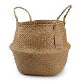 DOKOT Seagrass Plant Basket front view, natural colour