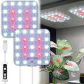 DOMMIA Under Shelf Grow Light front view with bright white panel