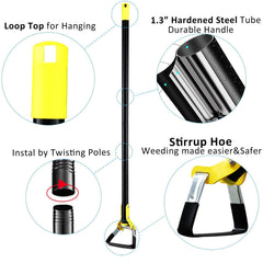 DonSail Hoe Garden Tool assembled with 30 inch length