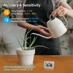 DOOMAY Mini Hygrometer Indoor Thermometer displaying humidity levels