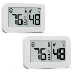 DOOMAY Mini Hygrometer Indoor Thermometer front view displaying temperature