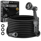 Doorich 25FT garden hose black model with spray nozzle