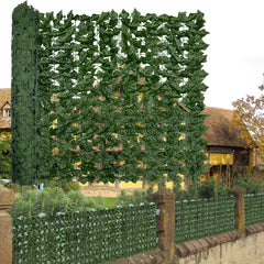 DOPGIB Artificial Ivy Privacy Fence Screen front view