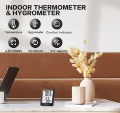 DOQAUS Digital Hygrometer Indoor Thermometer LCD display