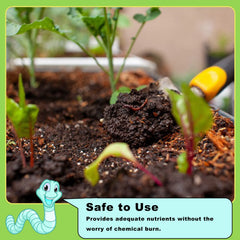 Doter Worm Castings Organic Fertilizer being applied to plants
