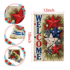 Double-sided printing of OHOME garden flag showcasing festive wreath