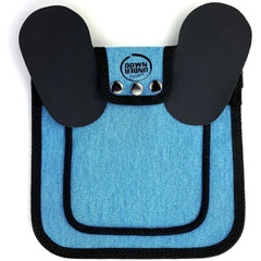 DOWN UNDER OUTDOORS Chicken Saddle Hen Apron Saver front view in blue