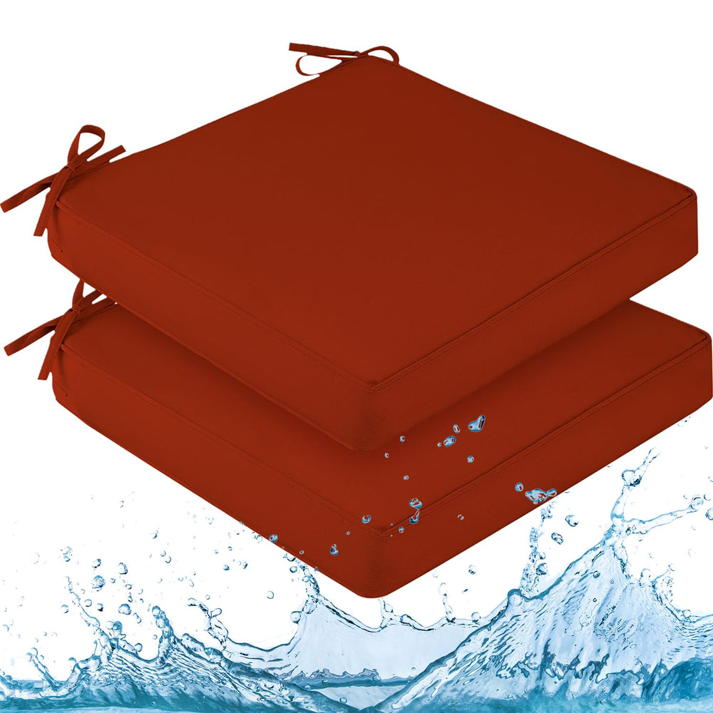 downluxe orange outdoor chair cushion front view