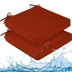 downluxe orange outdoor chair cushion front view