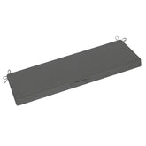 downluxe Outdoor Bench Cushion 48x18 dark grey front view